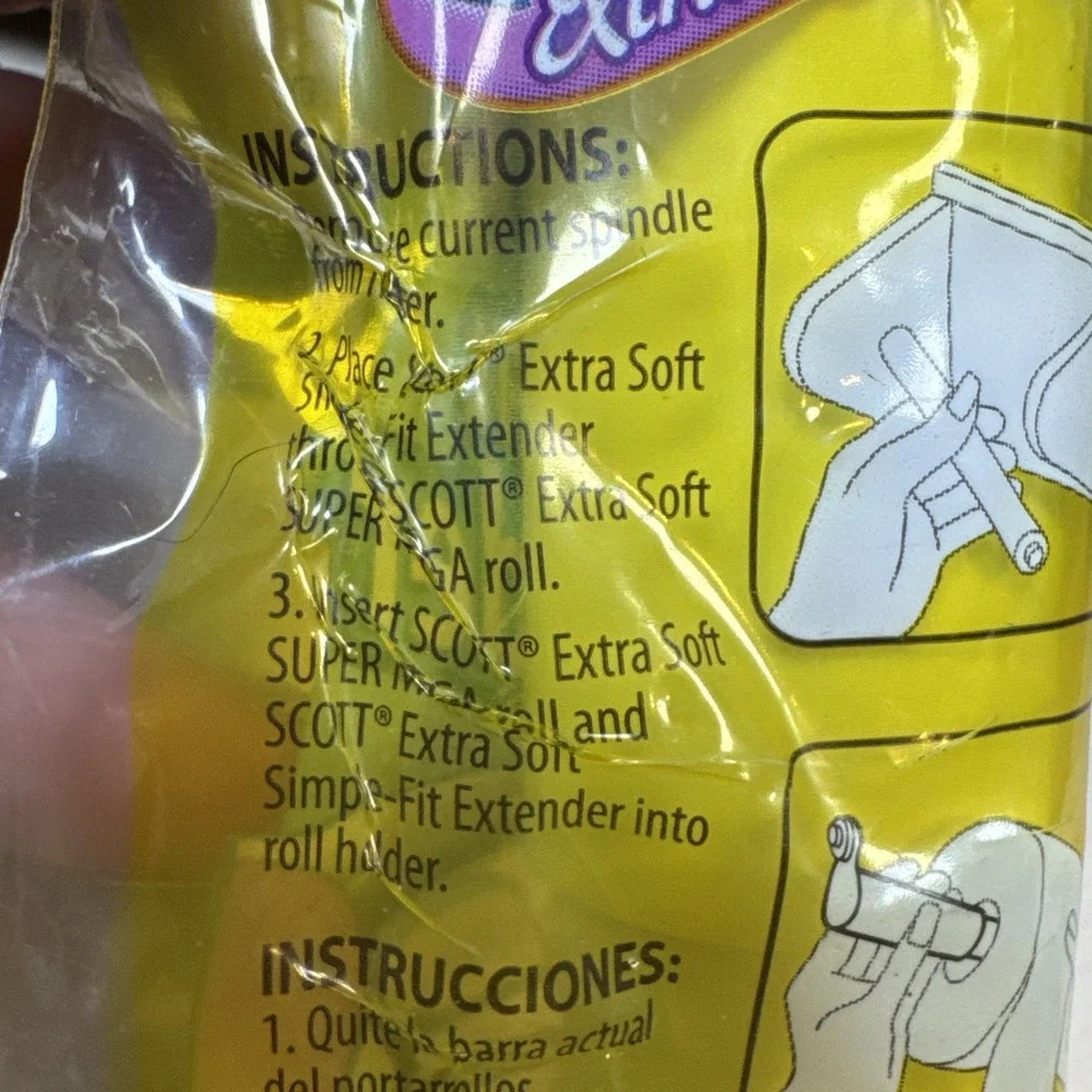 SCOTT Simple Fit Toilet Paper Roll‎ Extender for Larger Rolls NIP